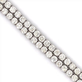 10PT- 15.20 CT. VVS Tennis Necklace in 14K White Gold (4 Prong) - White Carat - USA